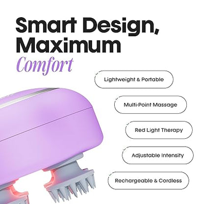 "Rechargeable Electric Scalp Massager – 3D Waterproof Head Massager for Hair Growth, Stress Relief & Deep Cleansing"