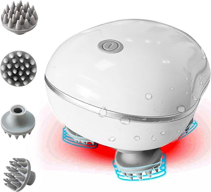 "Rechargeable Electric Scalp Massager – 3D Waterproof Head Massager for Hair Growth, Stress Relief & Deep Cleansing"